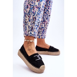 Espadrile clasice de damă cu platformă Black Maurine negru 2