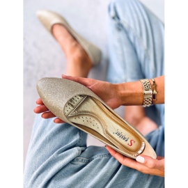 Seastar Balerini Chiesa Gold cu sclipici de aur 1 Seastar Balerini Chiesa Gold cu sclipici de aur 1