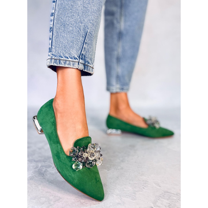 PA1 Mocasini Lords cu pietre Falconi Green verde 2