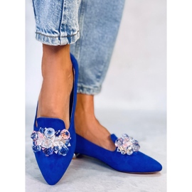 PA1 Mocasini Lords cu pietre Falconi Royal Blue albastru 1