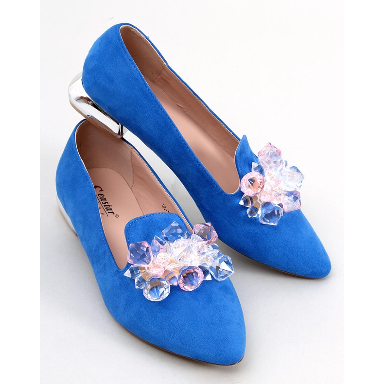 PA1 Mocasini Lords cu pietre Falconi Royal Blue albastru 2