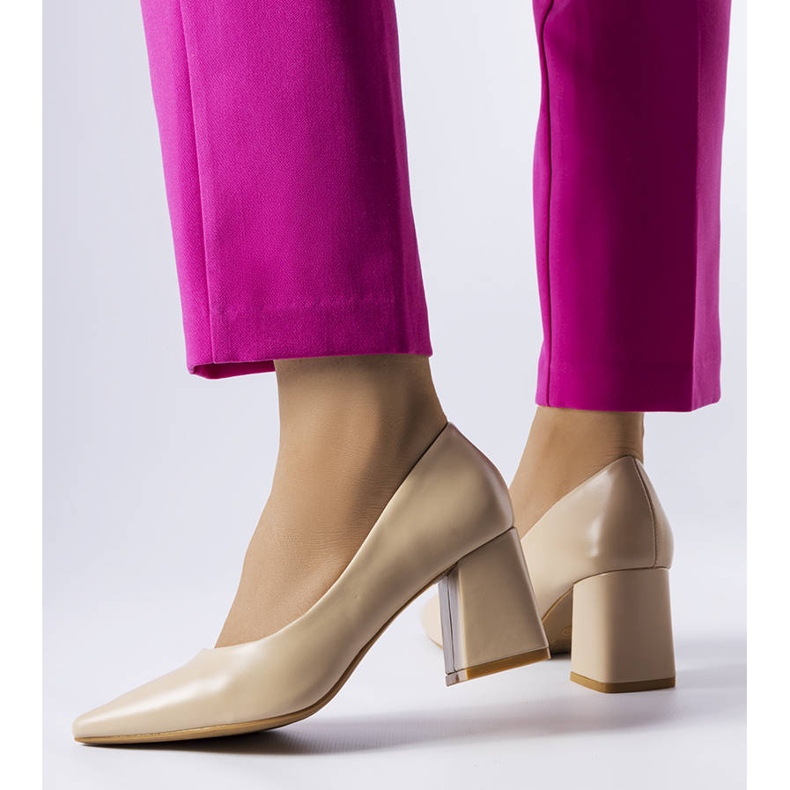 Pompe stiletto bej Fanchon 1