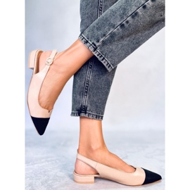 Seastar Balerini cu toc deschis din Bej Sanaz 1