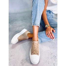 PA1 Tenisi Takao Khaki cu talpă groasă bej 2