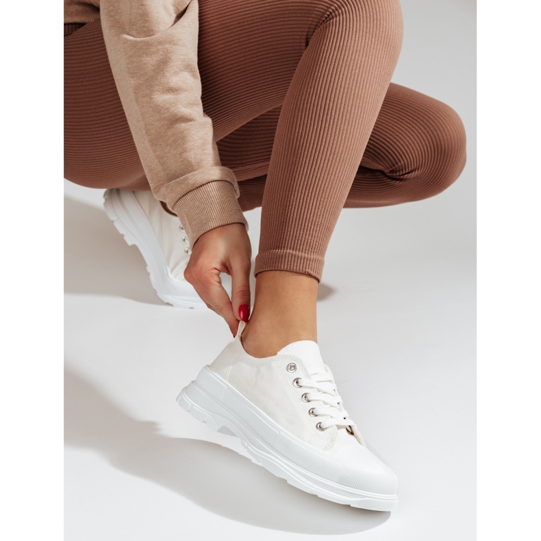 PA1 Tenisi dama platforma Shelovet alb 1