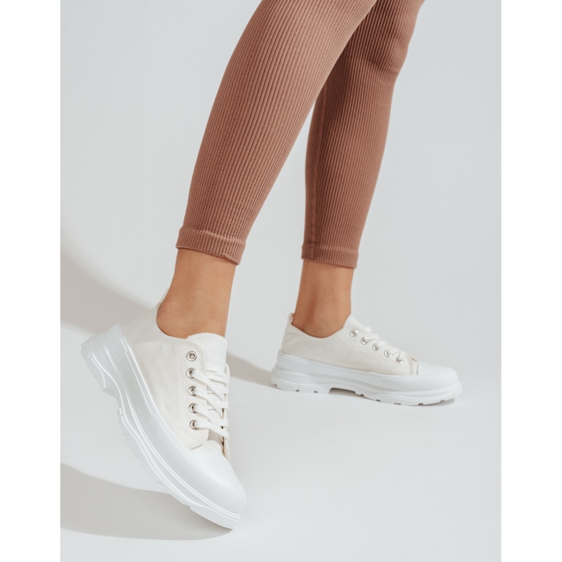 PA1 Tenisi dama platforma Shelovet alb 2