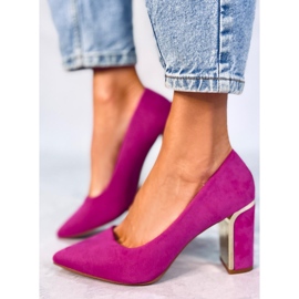 PA1 Pompe pe bloc Lucrezia Fuchsia roz 3