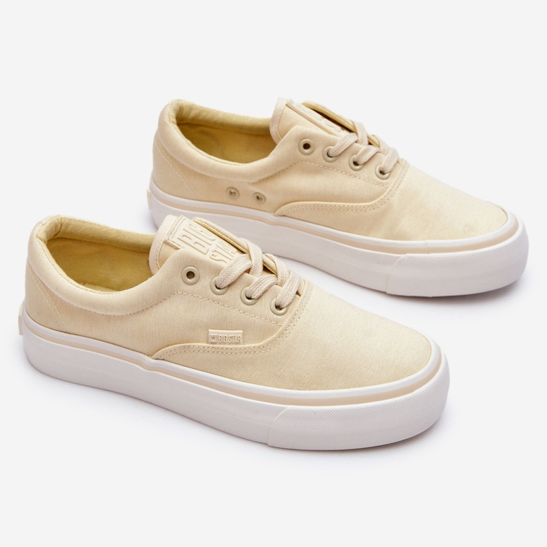 Pantofi de sport cu platformă din material Big Star LL274144 Galben deschis 1