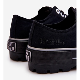 Adidași cu platformă din material Big Star LL274149 Negri negru 2