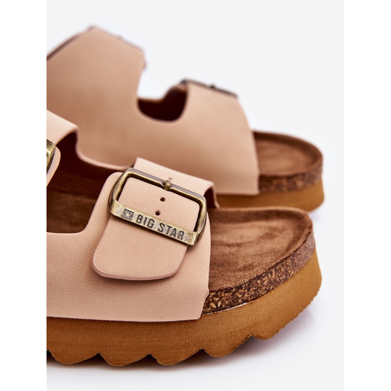 Papuci clasici Big Star pentru femei LL274478 Bej 1