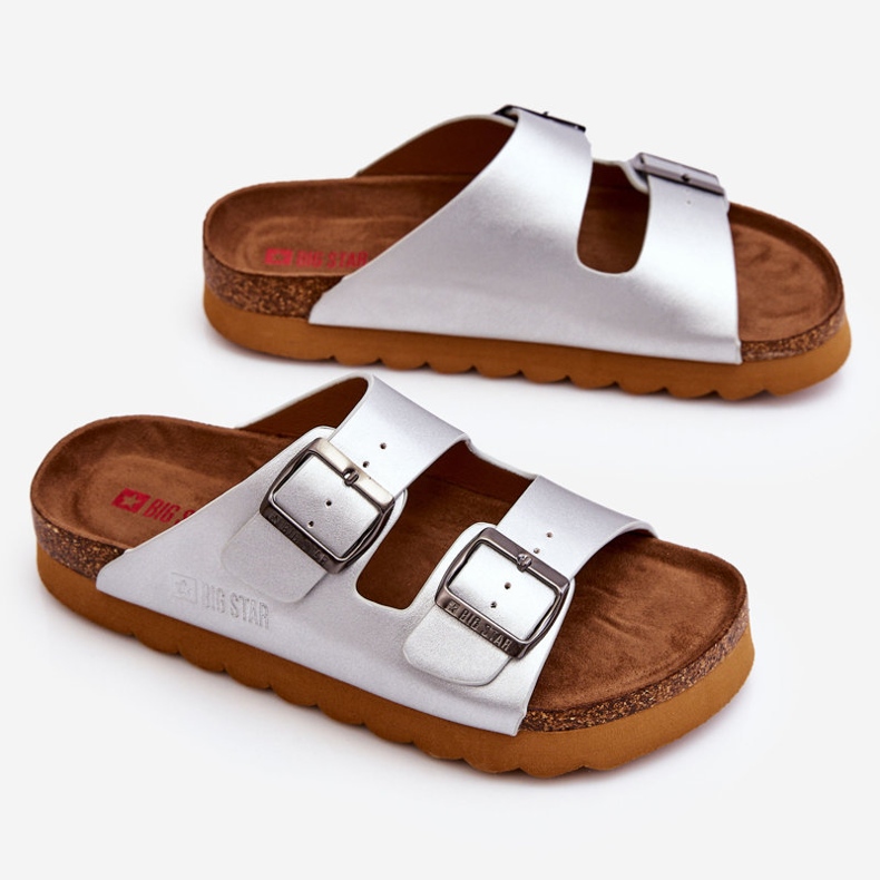 Papuci clasici Big Star pentru femei LL274476 Argintiu 1