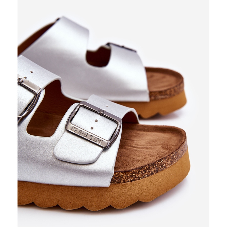 Papuci clasici Big Star pentru femei LL274476 Argintiu 2