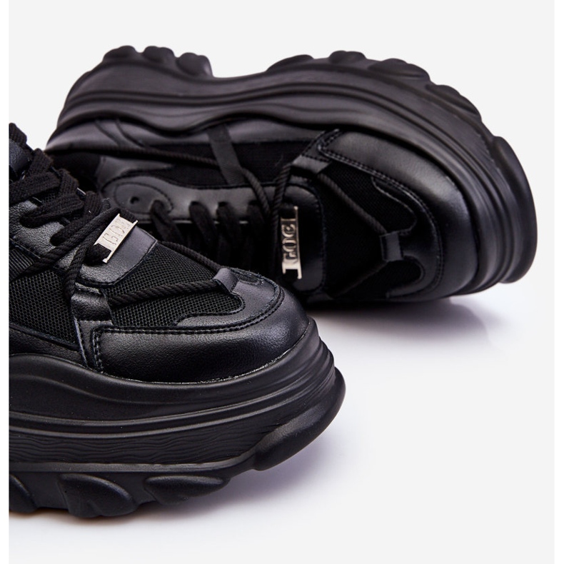 Pantofi sport pe o platformă masivă GOE LL2N4030 negru 1