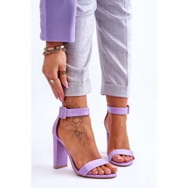 Sandale cu toc înalt Georgina violet 1