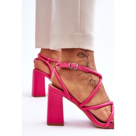 FJ1 Sandale clasice cu toc înalt Fuchsia Lucetta roz 5