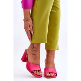 FJ1 Papuci Clasici Piele Dama Fuchsia Loara roz 1
