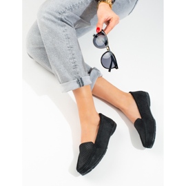 Mocasini de dama din piele neagra Vinceza negru 1