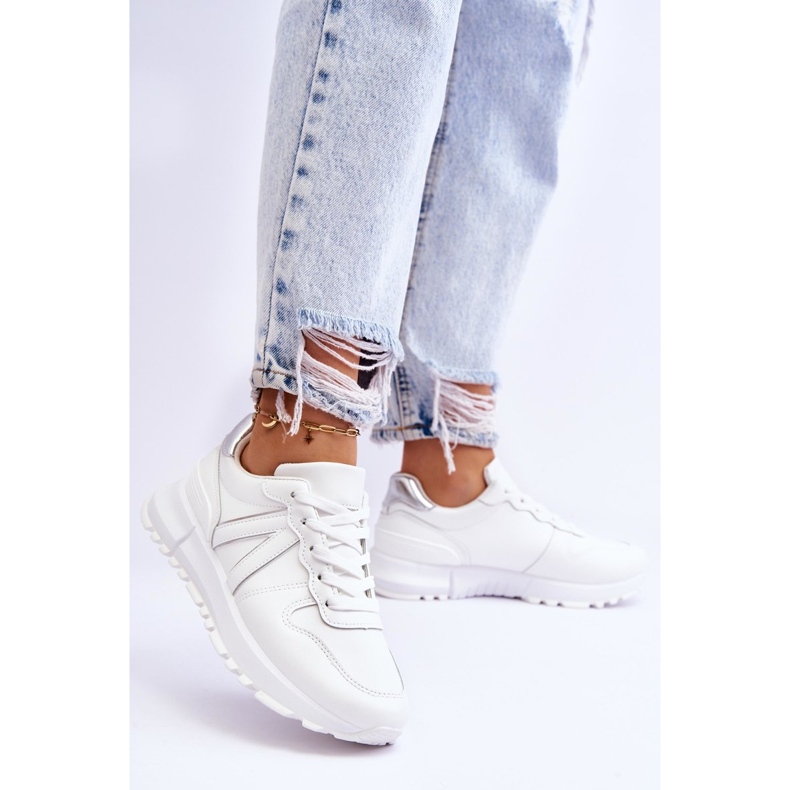 Pantofi sport joasă pentru damă, alb Elliot 2