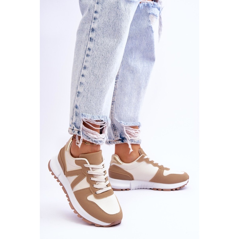 Pantofi sport Elliot, bej, joasă pentru femei 2