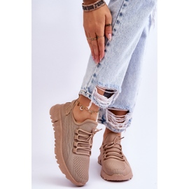 FB2 Pantofi slip-on pentru damă, bej închis Rosett maro 1