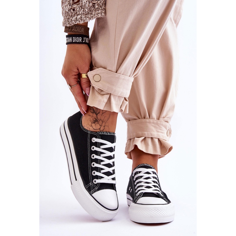 FB2 Pantofi de damă pe o platformă masivă Black Ember negru 1