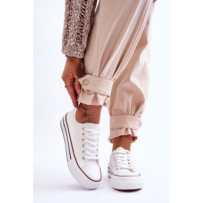 FB2 Pantofi de damă pe o platformă masivă White Ember alb 1