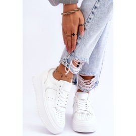 FB2 Pantofi sport albi Bexley High Platform de damă 1