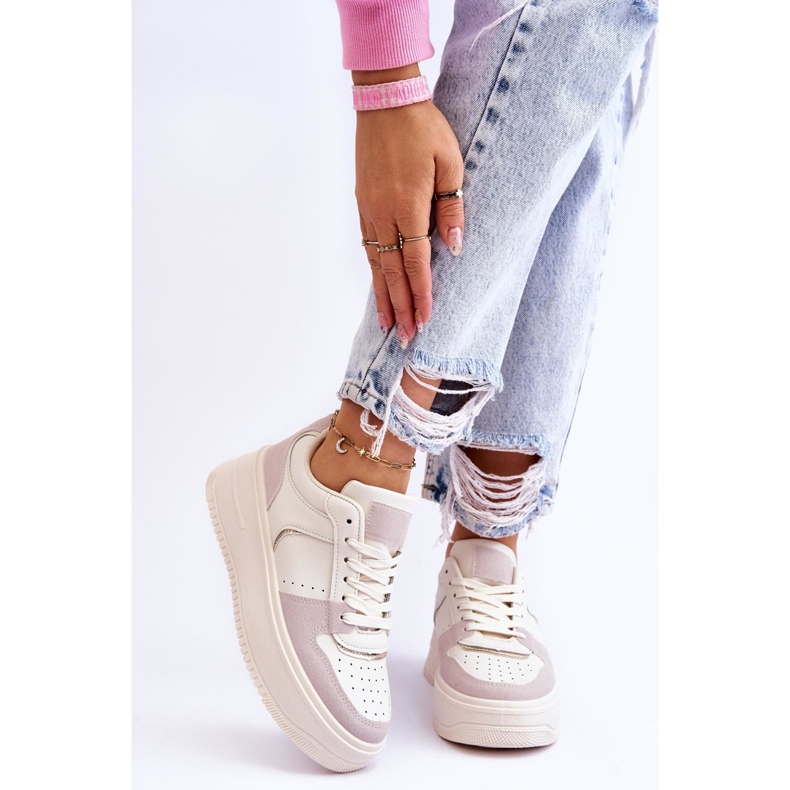 Pantofi de sport cu platformă înaltă Bexley, bej deschis 1 Pantofi de sport cu platformă înaltă Bexley, bej deschis 1