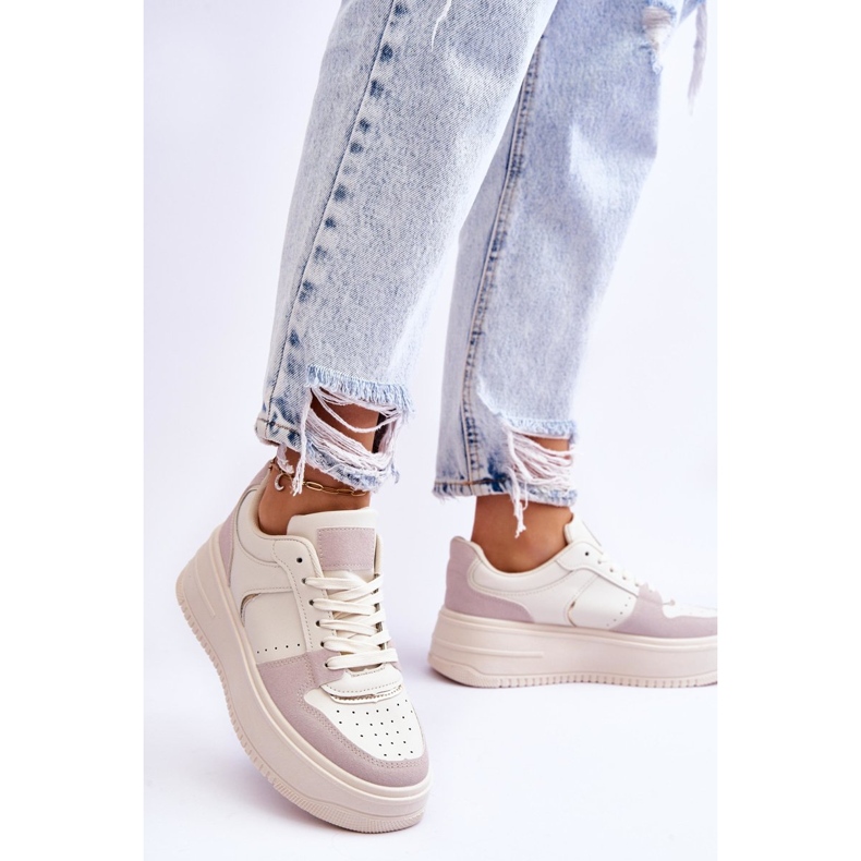 Pantofi de sport cu platformă înaltă Bexley, bej deschis 2 Pantofi de sport cu platformă înaltă Bexley, bej deschis 2