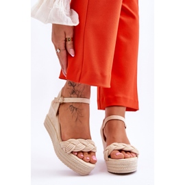 FB2 Sandale clasice din piele intoarsa Bej Denisse maro 1