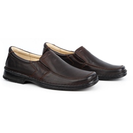 WASAK Pantofi slip-on pentru bărbați din piele 0114W maro 2 WASAK Pantofi slip-on pentru bărbați din piele 0114W maro 2