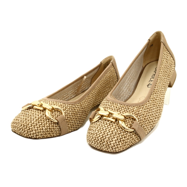 Balerini dama Caprice 9-22503-20 311 Bark Comb bej 3