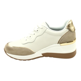 Filippo DP4660/23 WH BE pantofi sport cu șireturi alb și bej 2
