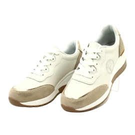 Filippo DP4660/23 WH BE pantofi sport cu șireturi alb și bej 3