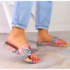 Papuci de dama comozi, elastici, parfumati multicolori ZAXY Manifestar Color Slide HH285097 3