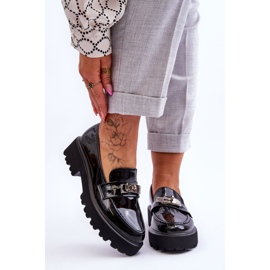 FJ1 Mocasini Lacuiti Cu Decorat Platforma Glory Neagra negru 1