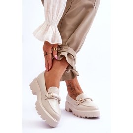 FJ1 Mocasini de dama din piele Bej Camerin 2