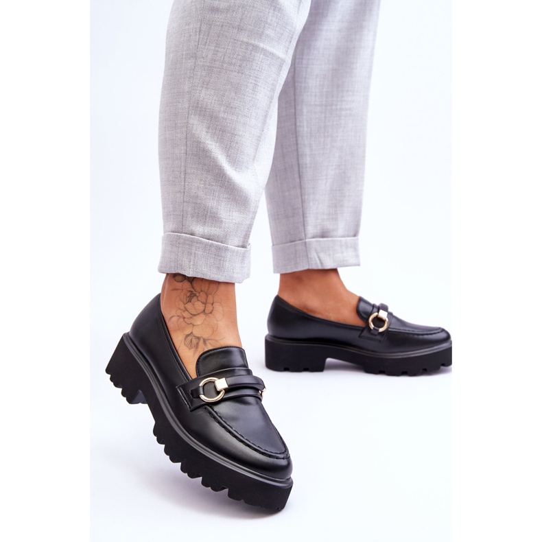 Mocasini de dama din piele negru Camerin 2