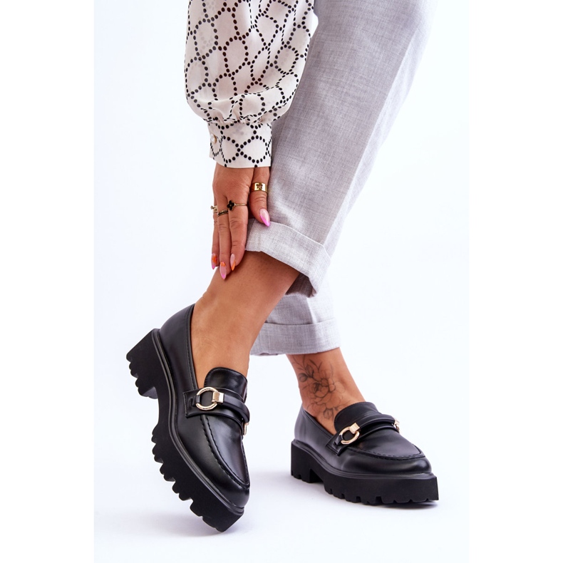 Mocasini de dama din piele negru Camerin 1