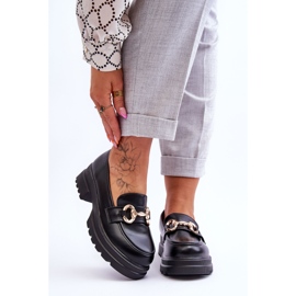 FJ1 Mocasini cu slip-on din piele de damă, Albie, negru 1