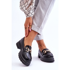 FJ1 Mocasini cu slip-on din piele de damă, Albie, negru 2