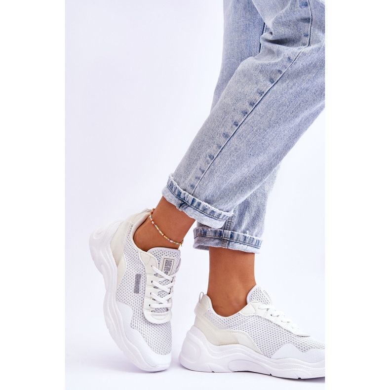 Pantofi sport de damă din material textil cu sistem de spumă cu memorie Big Star LL274A064 Alb 2