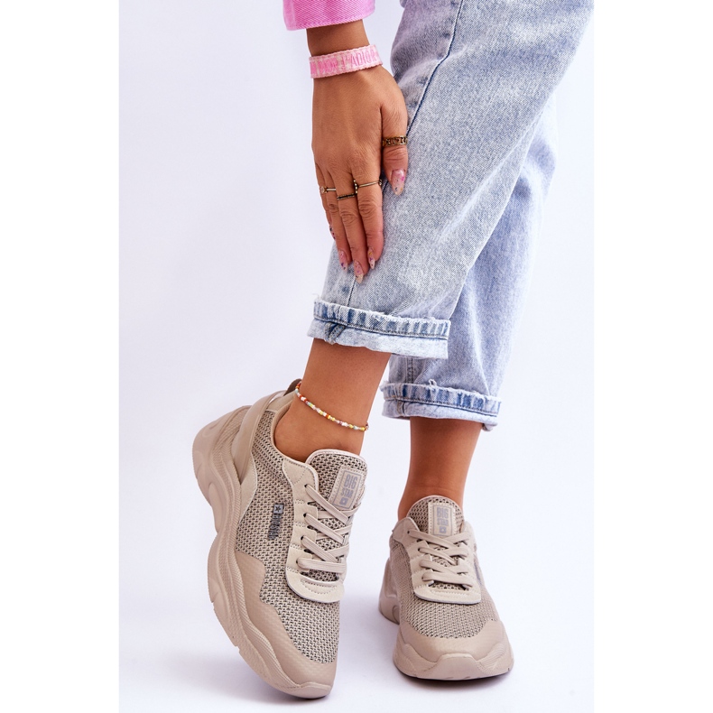 Pantofi sport pentru damă cu sistem de spumă cu memorie Big Star Fabric LL274A066 Bej 1