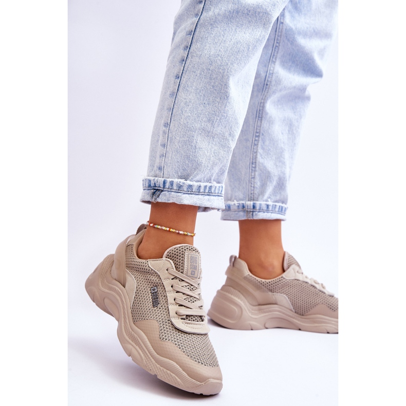 Pantofi sport pentru damă cu sistem de spumă cu memorie Big Star Fabric LL274A066 Bej 2