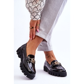 Vinceza Mocasini de dama lacuiti Negri Sanvi negru 2