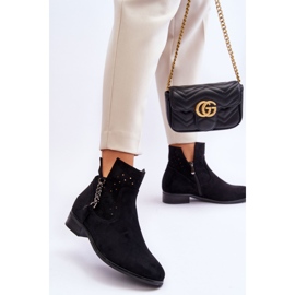 Vinceza Cizme de damă din piele intoarsa cu fermoar negru Belliano 2