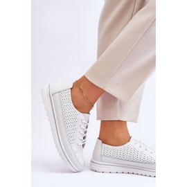 Vinceza Pantofi sport din piele de damă pantofi albi Elami 2