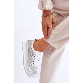 Vinceza Pantofi Sport Ajurat Damă Piele Alb Marea 2 Vinceza Pantofi Sport Ajurat Damă Piele Alb Marea 2