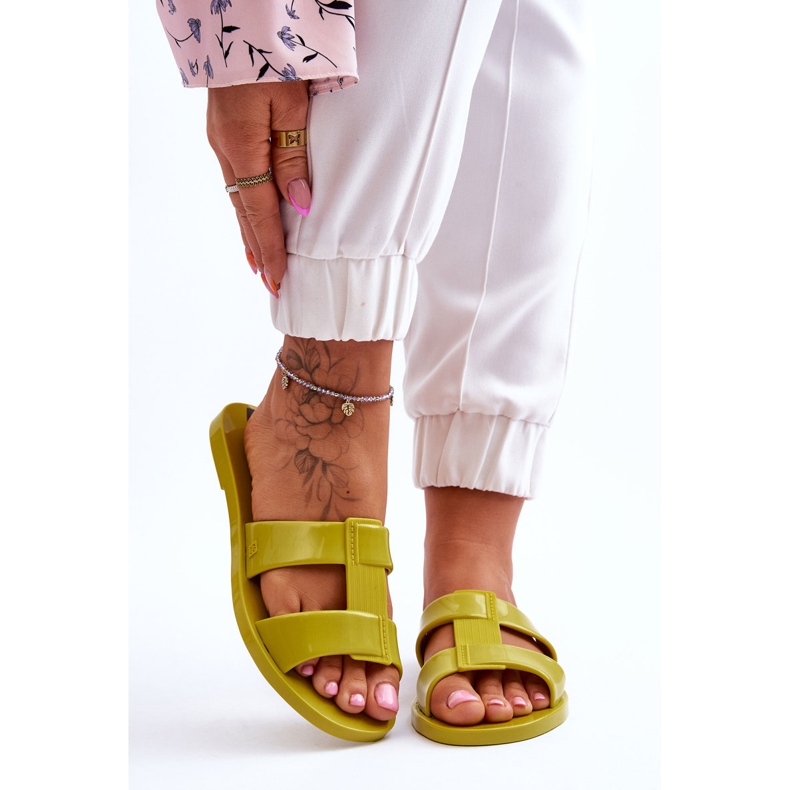 Papuci vegani la modă ZAXY JJ285261 Verde 1