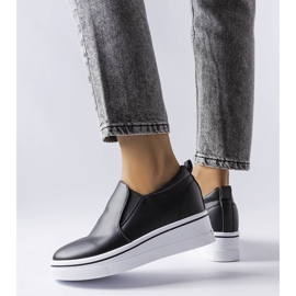 BM Tenisi cu pană cu slip-on negri de la Francoeur negru 2